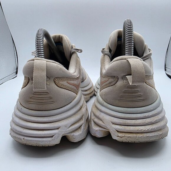 Hoka One One Bondi 8 Womens Size 8.5 B Gray White Athletic Running Shoes - Picture 5 of 13